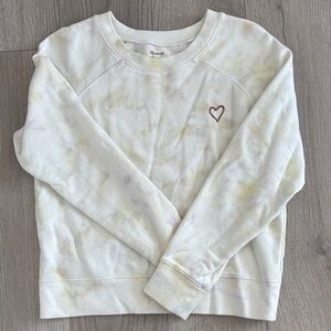 Madewell Tie-Dye Sweatshirt with Heart Embroidery